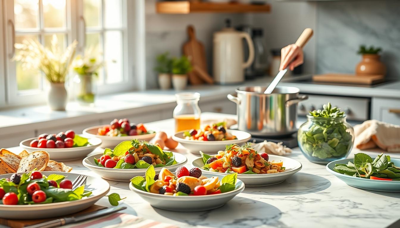 Fresh ingredients for healthy home cooking