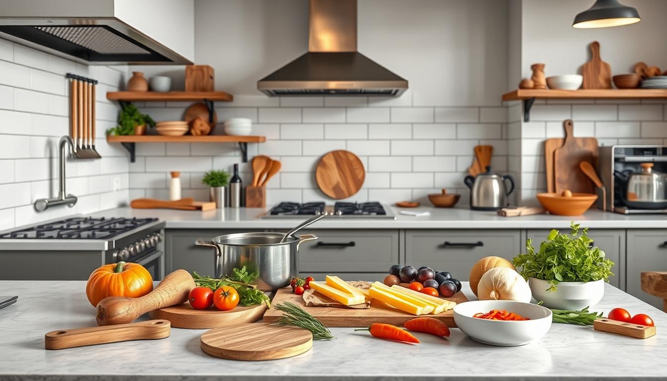 Ingredients prepared for a simple home dinner